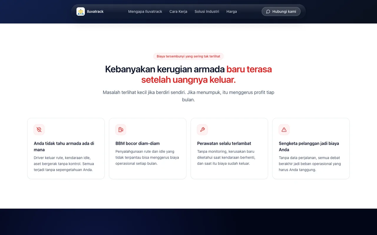 Tangkapan layar situs Iluvatrack